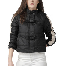 2021 Fashion Design Winter Bomber Jacket Womens Down Padded Jackets in Black